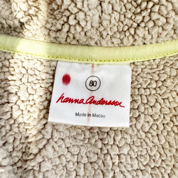 Hanna Andersson | Sherpa Lined Knit Hoodie, Red and Pink Color Block Sz. 80cm - Picture 6 of 10